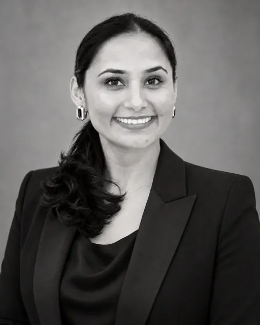 Raj Kiran Kaur, black and white editorial portrait